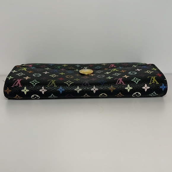 Louis Vuitton Black Multicolor Mini Monogram Sarah Wallet - Picture 6 of 16